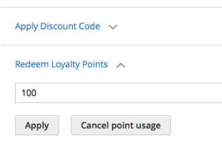Redeem points through checkout